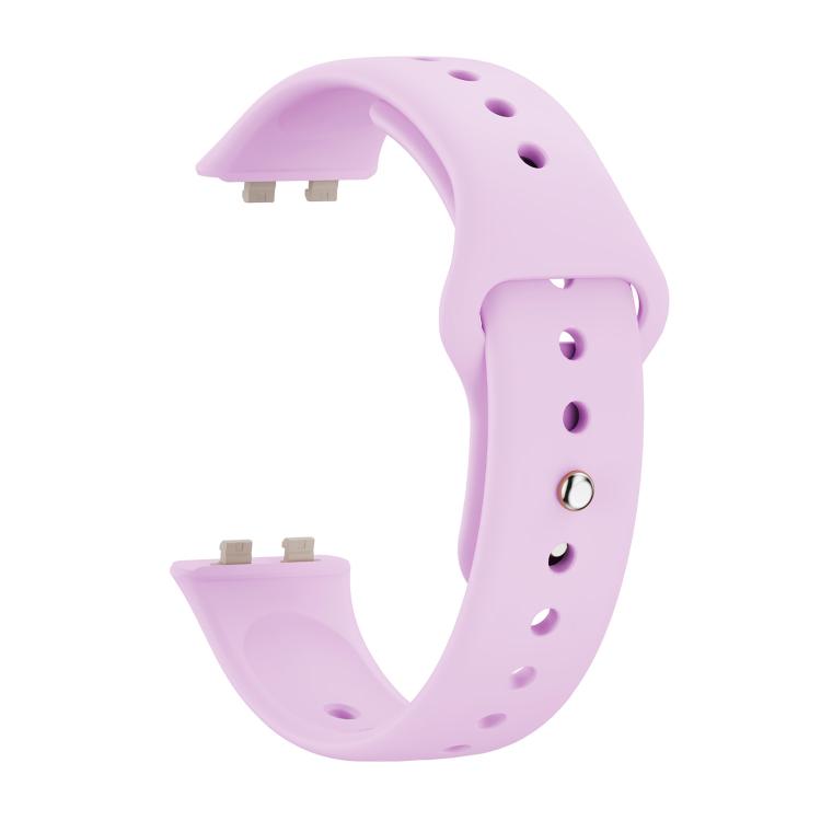 For Huawei Band 11 / Band 11 Pro Glossy Reverse Buckle Solid Color Silicone Watch Band