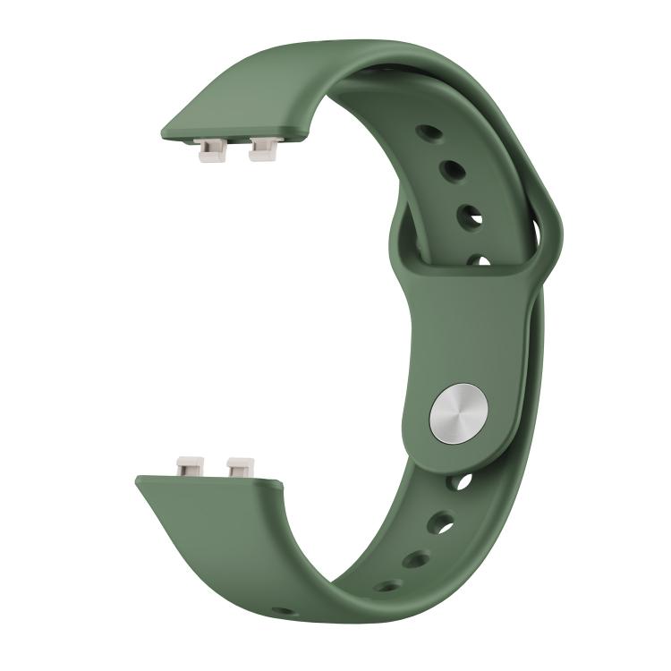 For Huawei Band 11 / Band 11 Pro Glossy Reverse Buckle Solid Color Silicone Watch Band