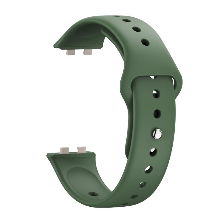 For Huawei Band 11 / Band 11 Pro Glossy Reverse Buckle Solid Color Silicone Watch Band