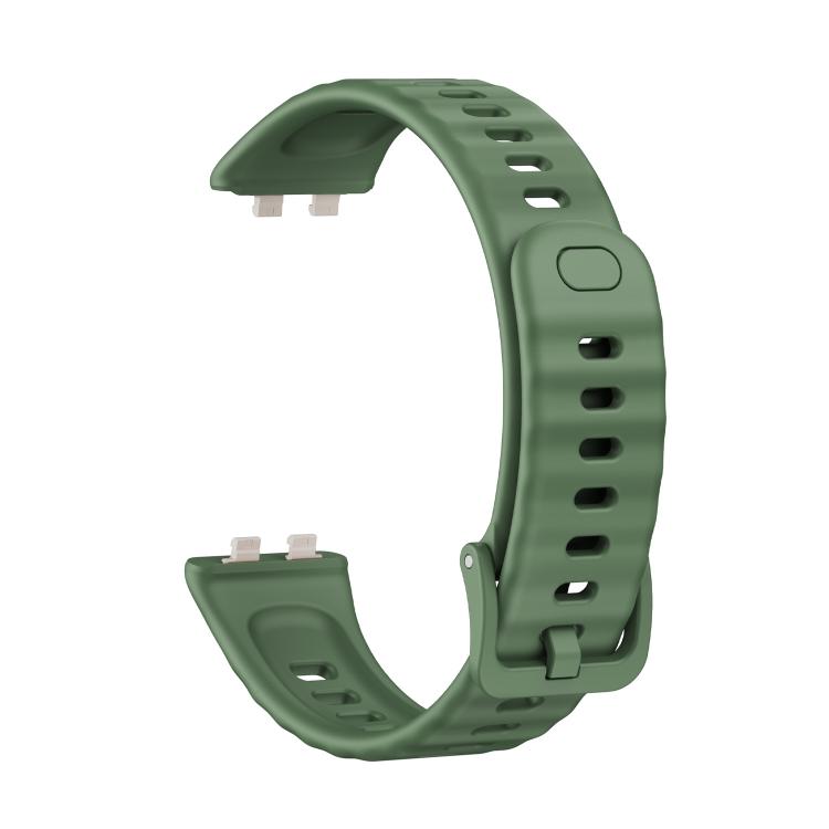 For Huawei Band 11 / Band 11 Pro Concave Texture Solid Color Silicone Watch Band