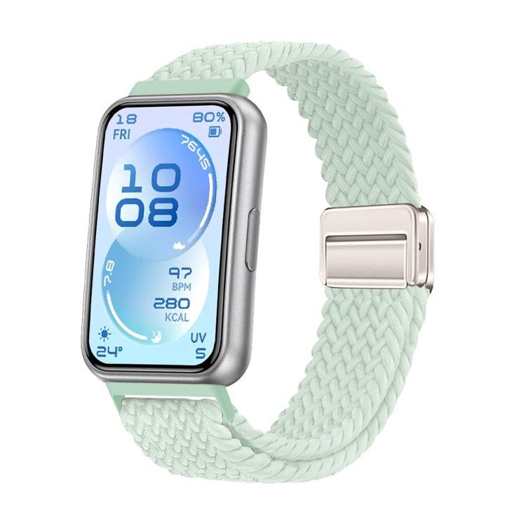 For Huawei Band 11 / Band 11 Pro Magnetic Buckle Elastic Nylon Braided Watch Band