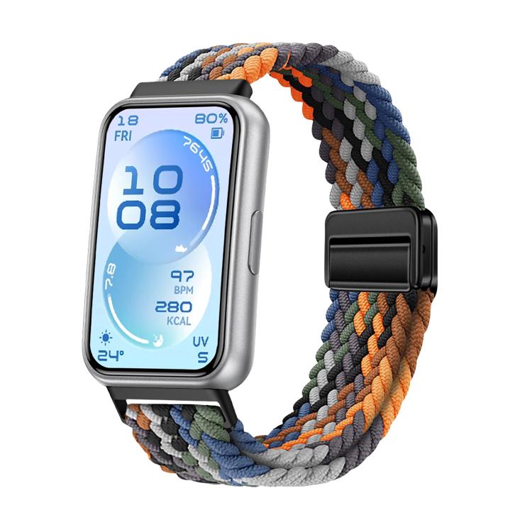 For Huawei Band 11 / Band 11 Pro Magnetic Buckle Elastic Nylon Braided Watch Band