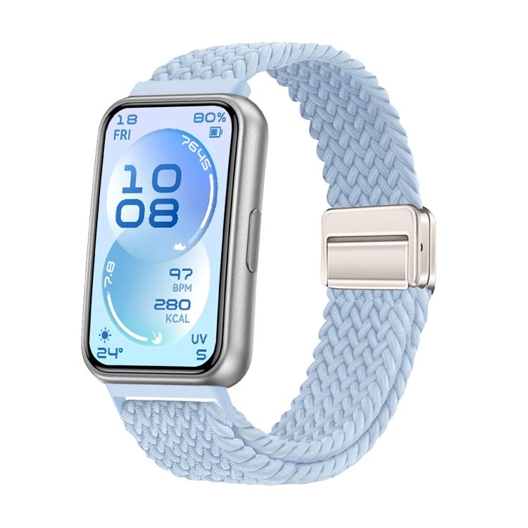 For Huawei Band 11 / Band 11 Pro Magnetic Buckle Elastic Nylon Braided Watch Band