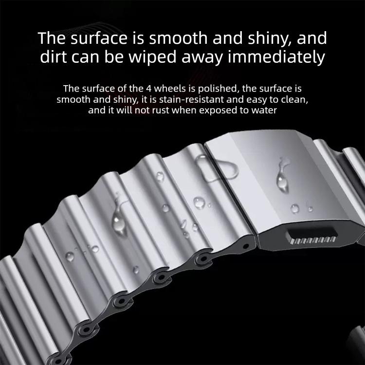 For Samsung Galaxy Watch8 / Watch8 Classic Ocean Wave Texture Magnetic Clasp Stainless Steel Watch Band