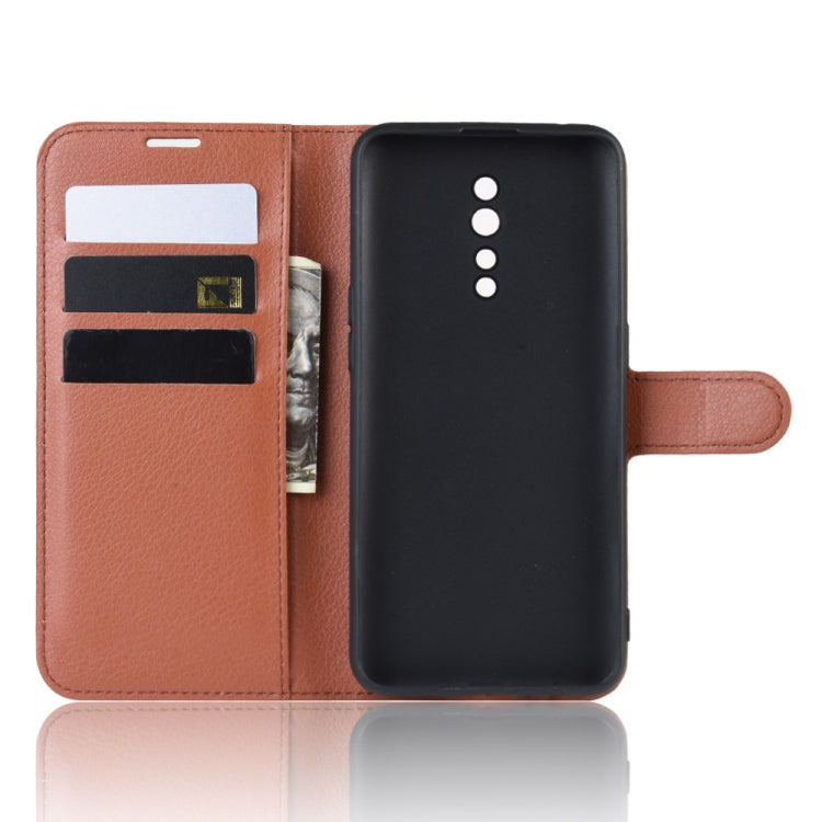 Litchi Texture Horizontal Flip Leather Case for OPPO RENO Z, with Wallet & Holder & Card Slots