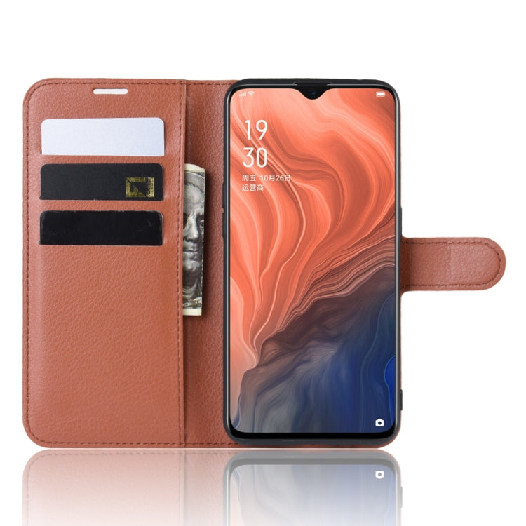 Litchi Texture Horizontal Flip Leather Case for OPPO RENO Z, with Wallet & Holder & Card Slots