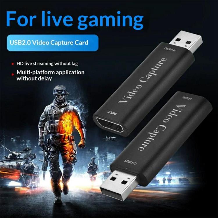 HU-01 Game Recording 1080P 60fps Live Streaming Adapter USB Video Capture Card HDMI to USB 2.0