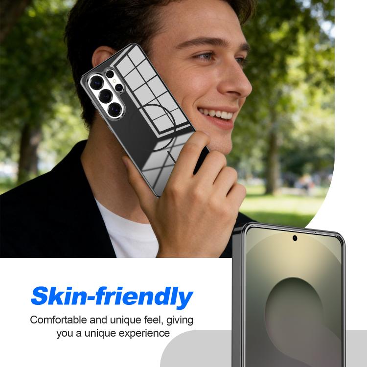 For Samsung Galaxy S26 5G Electroplated Metal Button Shockproof Magnetic Phone Case
