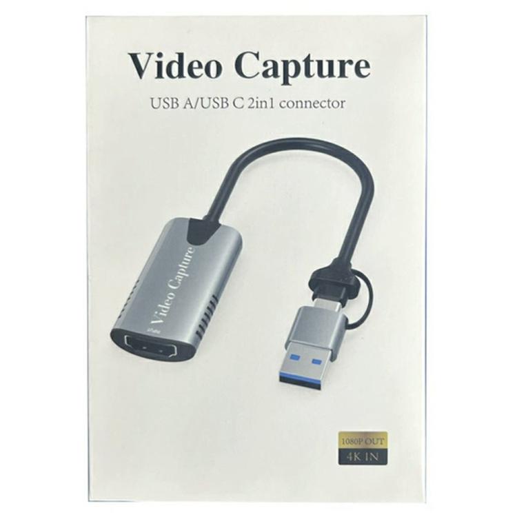 HU-04A 1080P 60Hz HDMI to Type-C / USB 2 in 1 Video Capture Card