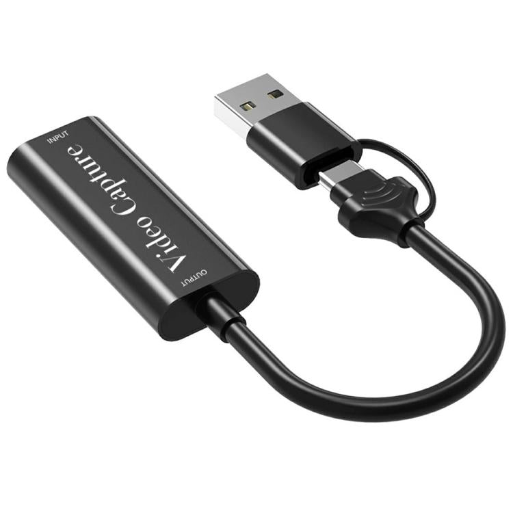 HU-02A Live Streaming Adapter Cable HDMI to USB / Type-C 2 in 1 Video Capture Card