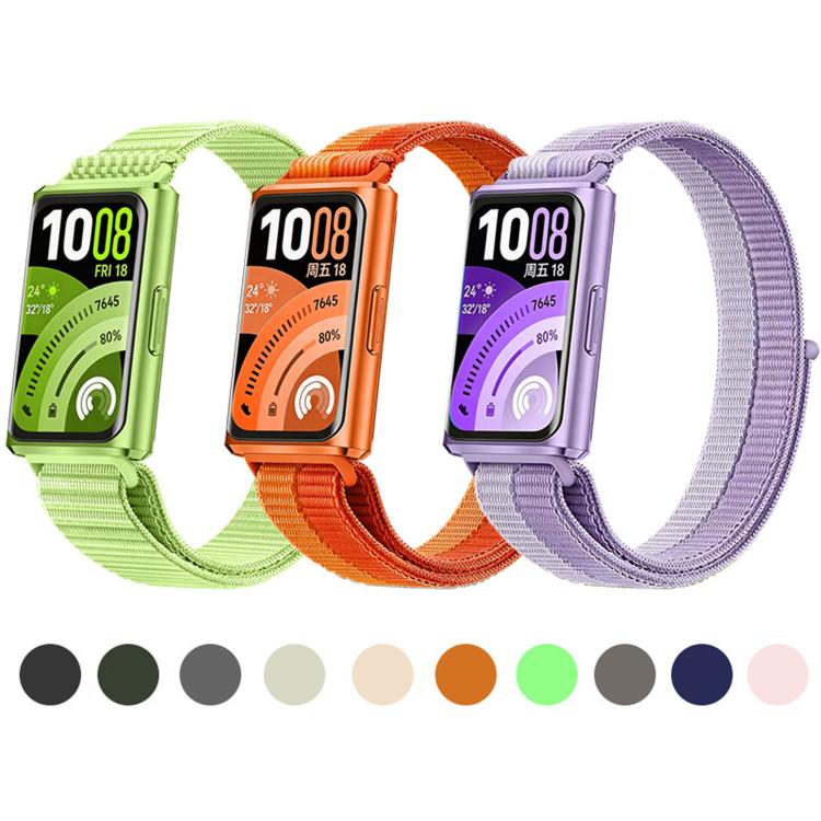 For Huawei Band 11 / Band 11 Pro Adjustable Nylon Hook And Loop Fastener Watch Band