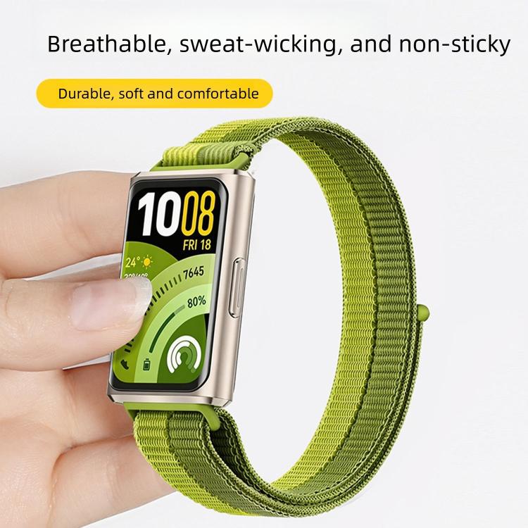 For Huawei Band 11 / Band 11 Pro Adjustable Nylon Hook And Loop Fastener Watch Band