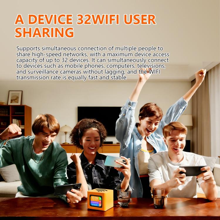 Q51-E SIM Card Slot and RJ45 Port 4G LTE WiFi 6 Router CPE Wireless Modem, Plug:EU Plug