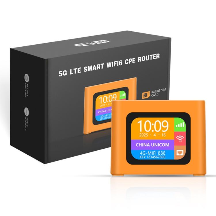 Q51-E SIM Card Slot and RJ45 Port 4G LTE WiFi 6 Router CPE Wireless Modem, Plug:UK Plug