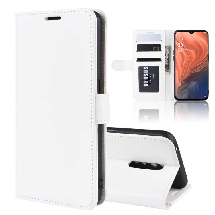 R64 Texture Single Fold Horizontal Flip Leather Case for OPPO RENO Z, with Holder & Card Slots & Wallet