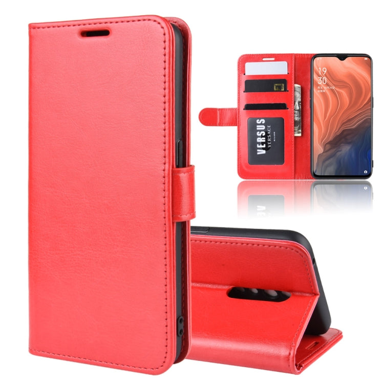 R64 Texture Single Fold Horizontal Flip Leather Case for OPPO RENO Z, with Holder & Card Slots & Wallet