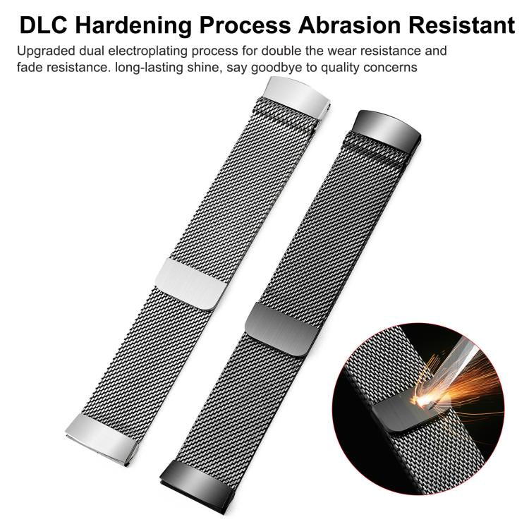 For Huawei Watch 4 Pro Press Button Seamless Interface Milanese Magnetic Stainless Steel Watch Band