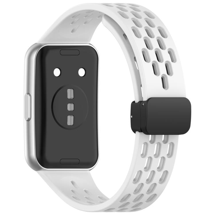 For Huawei Band 11 / Band 11 Pro Foldable Magnetic Buckle Silicone Watch Band