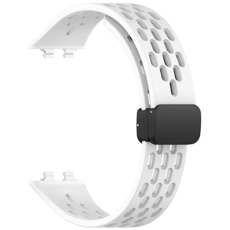 For Huawei Band 11 / Band 11 Pro Foldable Magnetic Buckle Silicone Watch Band