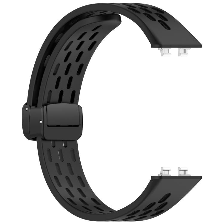 For Huawei Band 11 / Band 11 Pro Foldable Magnetic Buckle Silicone Watch Band
