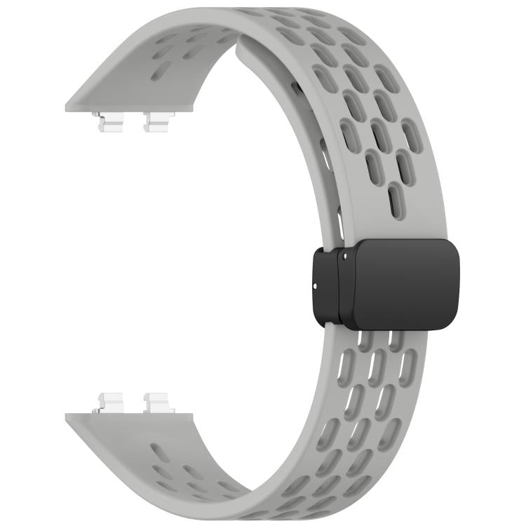 For Huawei Band 11 / Band 11 Pro Foldable Magnetic Buckle Silicone Watch Band