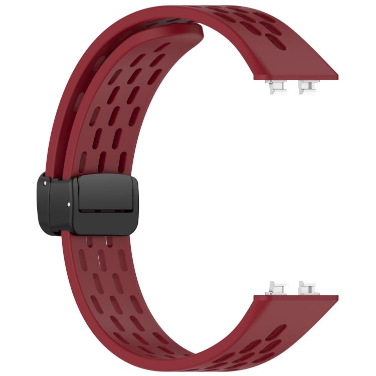 For Huawei Band 11 / Band 11 Pro Foldable Magnetic Buckle Silicone Watch Band