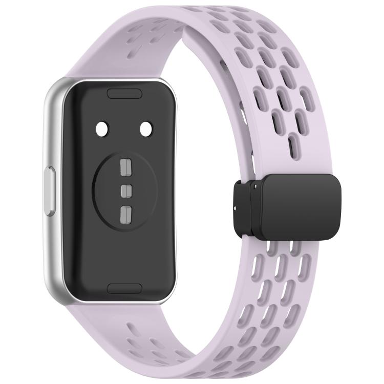 For Huawei Band 11 / Band 11 Pro Foldable Magnetic Buckle Silicone Watch Band
