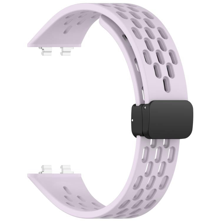For Huawei Band 11 / Band 11 Pro Foldable Magnetic Buckle Silicone Watch Band