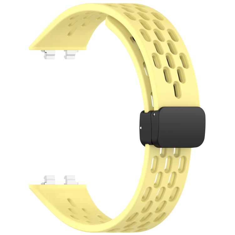 For Huawei Band 11 / Band 11 Pro Foldable Magnetic Buckle Silicone Watch Band