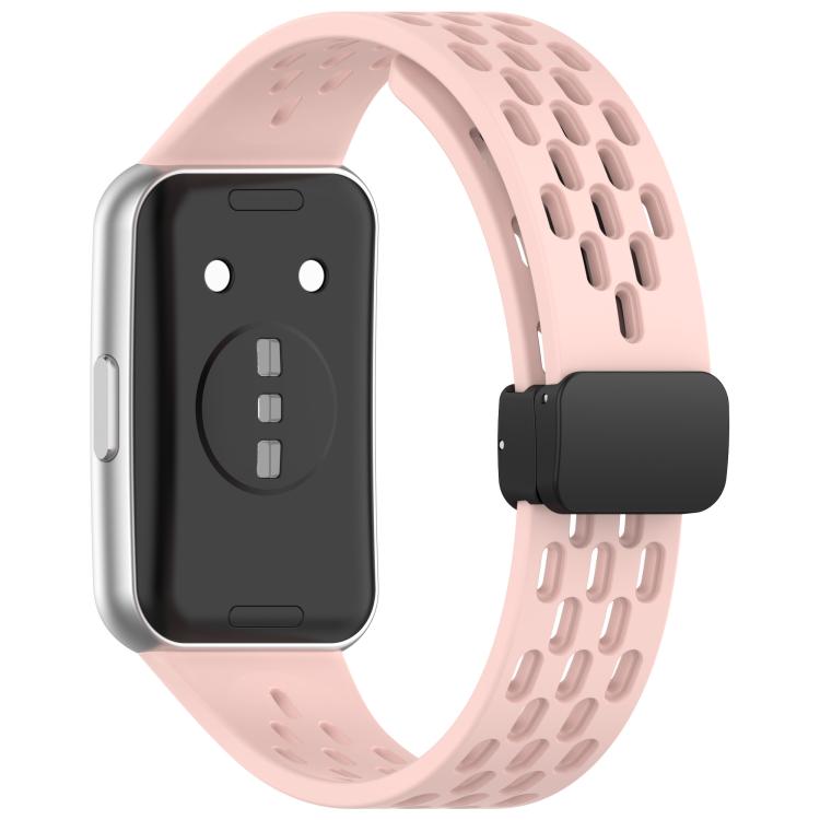 For Huawei Band 11 / Band 11 Pro Foldable Magnetic Buckle Silicone Watch Band