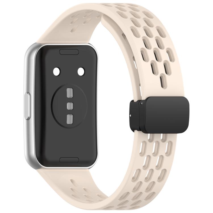 For Huawei Band 11 / Band 11 Pro Foldable Magnetic Buckle Silicone Watch Band