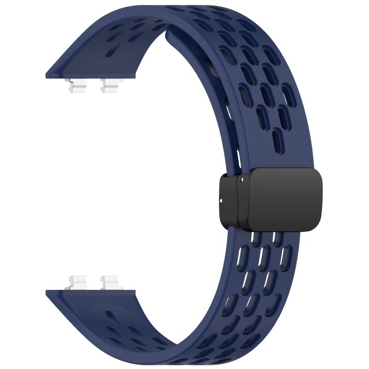 For Huawei Band 11 / Band 11 Pro Foldable Magnetic Buckle Silicone Watch Band