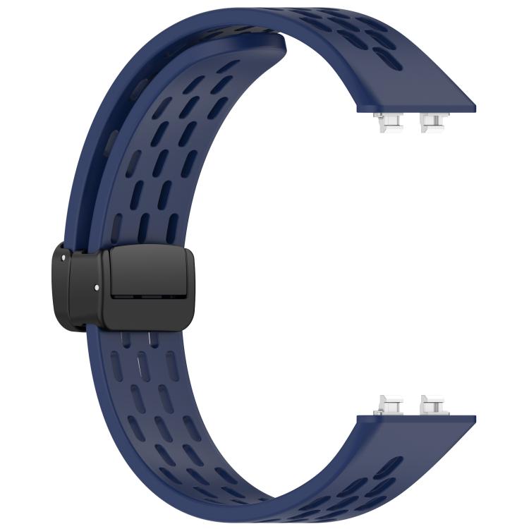For Huawei Band 11 / Band 11 Pro Foldable Magnetic Buckle Silicone Watch Band