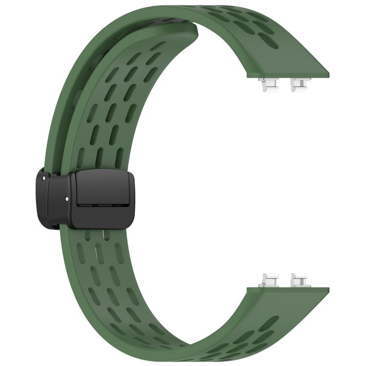 For Huawei Band 11 / Band 11 Pro Foldable Magnetic Buckle Silicone Watch Band