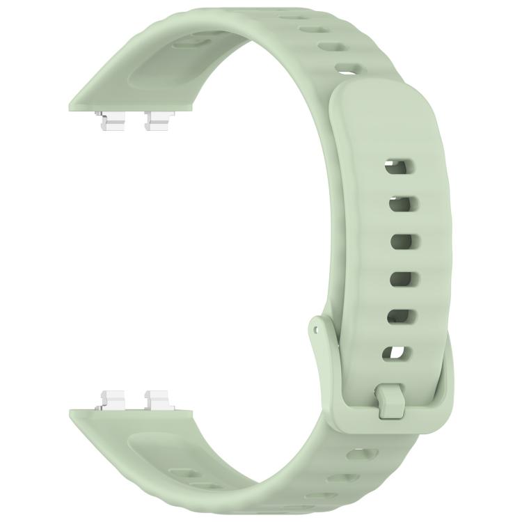 For Huawei Band 11 / Band 11 Pro Wave Texture Solid Color Silicone Watch Band