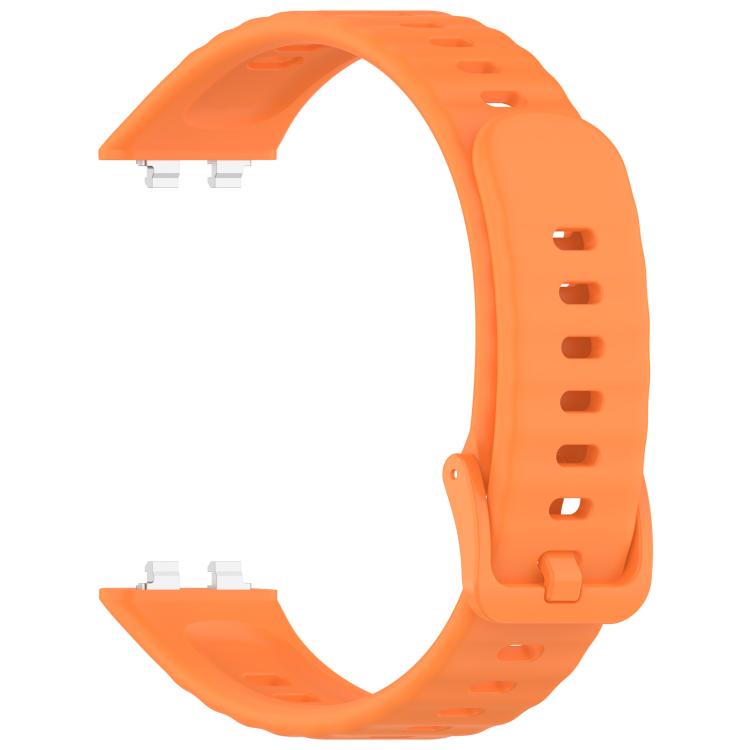 For Huawei Band 11 / Band 11 Pro Wave Texture Solid Color Silicone Watch Band