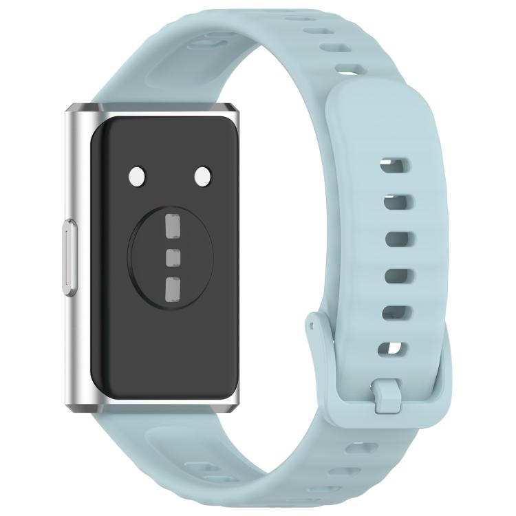For Huawei Band 11 / Band 11 Pro Wave Texture Solid Color Silicone Watch Band
