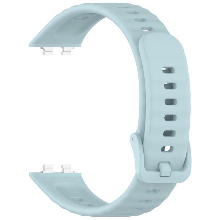 For Huawei Band 11 / Band 11 Pro Wave Texture Solid Color Silicone Watch Band
