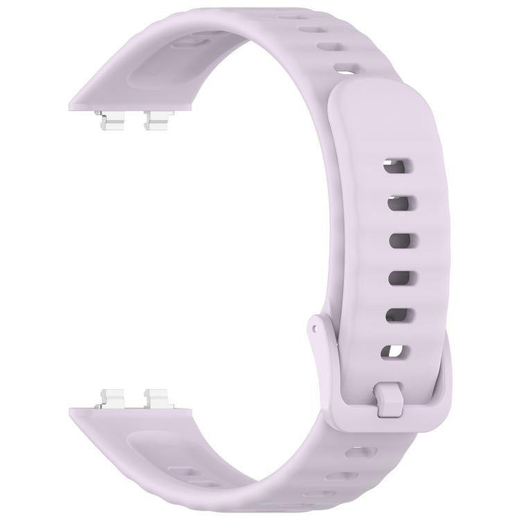 For Huawei Band 11 / Band 11 Pro Wave Texture Solid Color Silicone Watch Band