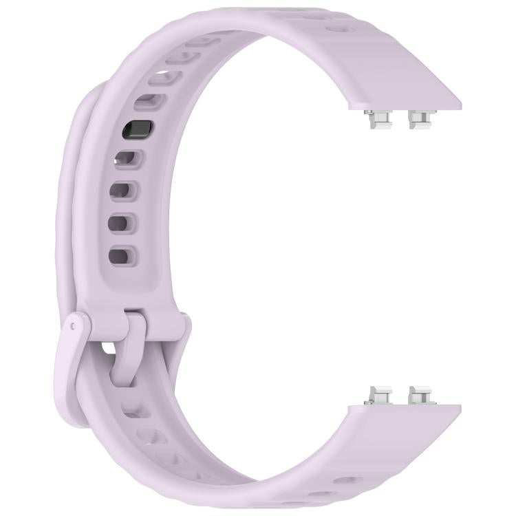 For Huawei Band 11 / Band 11 Pro Wave Texture Solid Color Silicone Watch Band