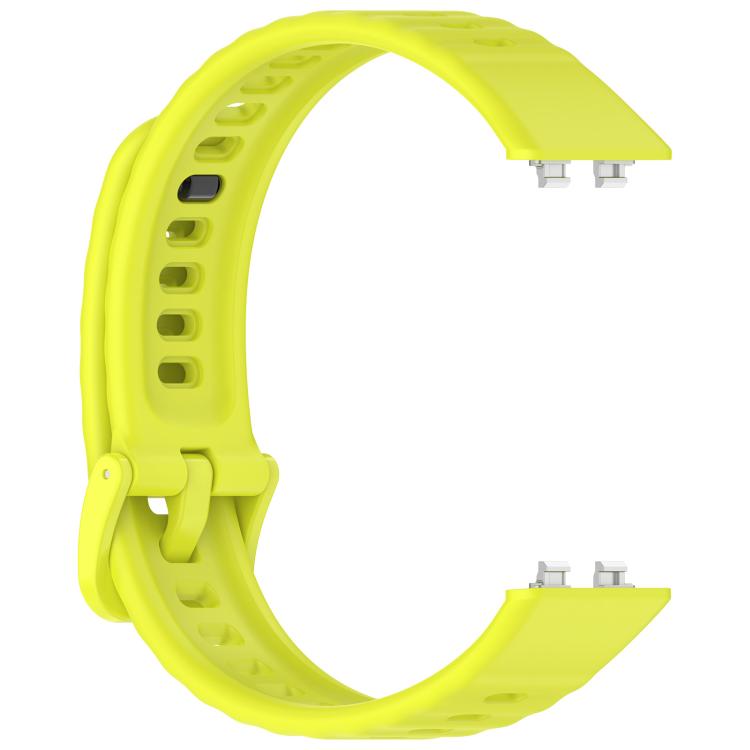 For Huawei Band 11 / Band 11 Pro Wave Texture Solid Color Silicone Watch Band