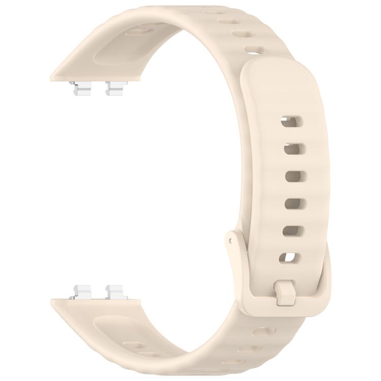 For Huawei Band 11 / Band 11 Pro Wave Texture Solid Color Silicone Watch Band