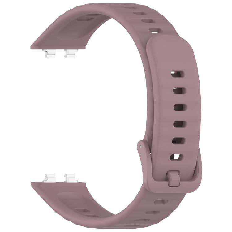 For Huawei Band 11 / Band 11 Pro Wave Texture Solid Color Silicone Watch Band