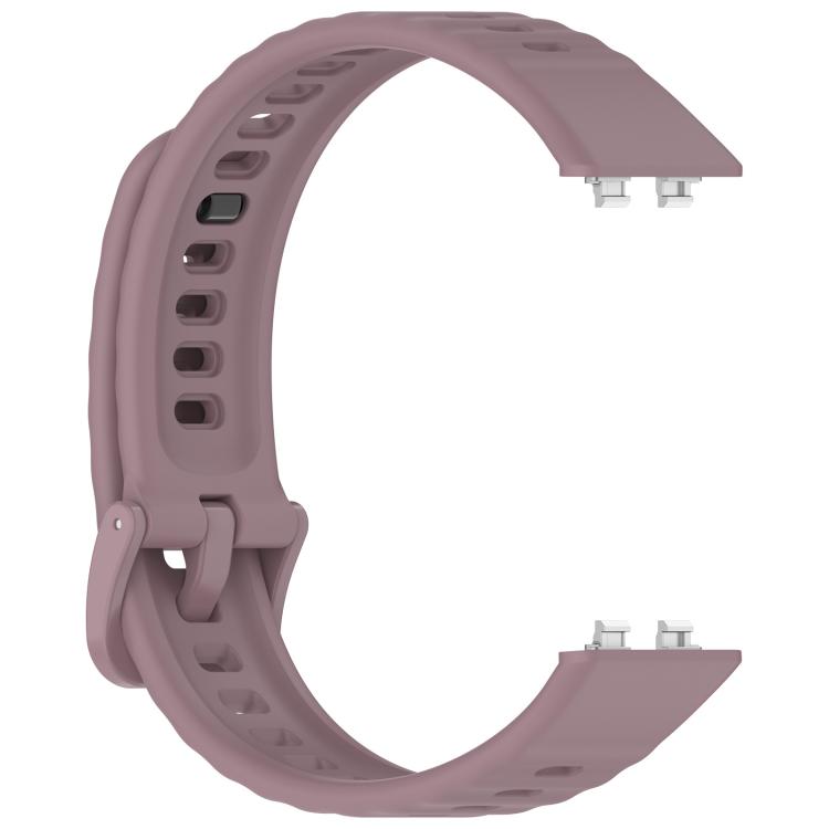 For Huawei Band 11 / Band 11 Pro Wave Texture Solid Color Silicone Watch Band