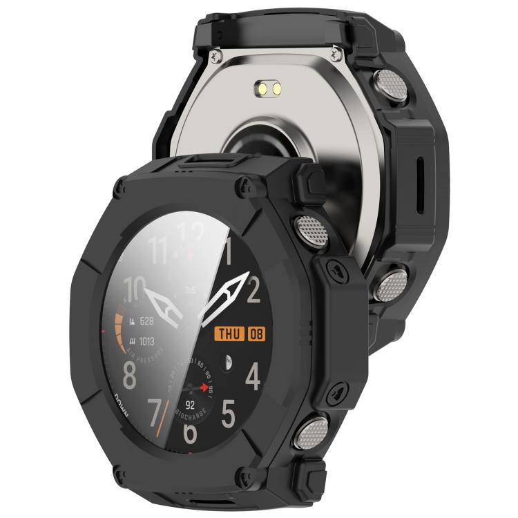For Amazfit T-Rex Ultra 2 Tempered Glass Film Integrated PC Watch Protective Case