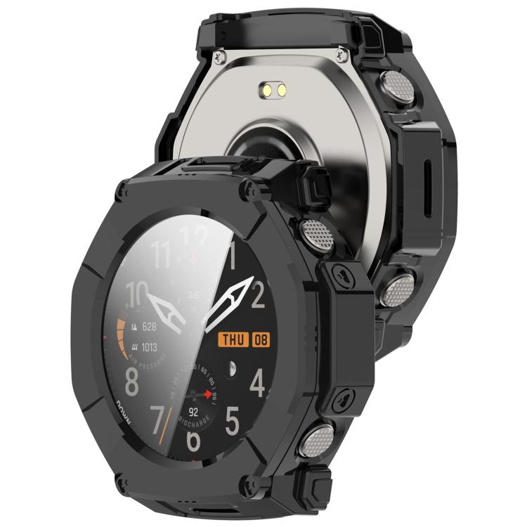 For Amazfit T-Rex Ultra 2 Tempered Glass Film Integrated PC Watch Protective Case