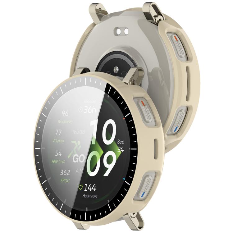 For Amazfit Active 3 Premium  Tempered Film Integrated PC Watch Protective Case with Scale