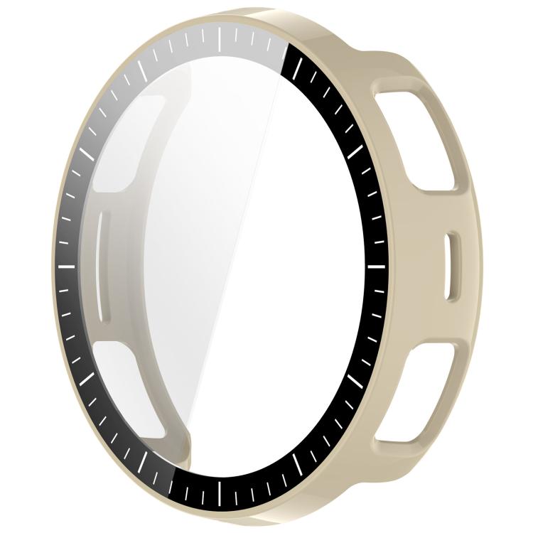 For Amazfit Active 3 Premium  Tempered Film Integrated PC Watch Protective Case with Scale