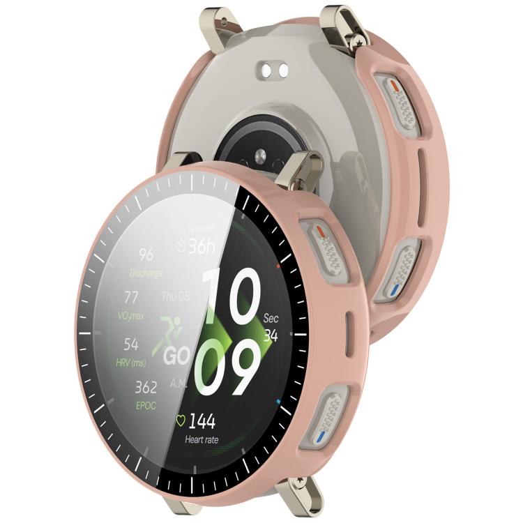 For Amazfit Active 3 Premium  Tempered Film Integrated PC Watch Protective Case with Scale