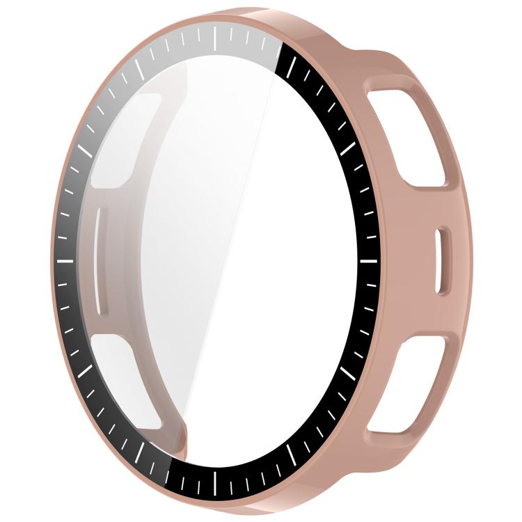 For Amazfit Active 3 Premium  Tempered Film Integrated PC Watch Protective Case with Scale